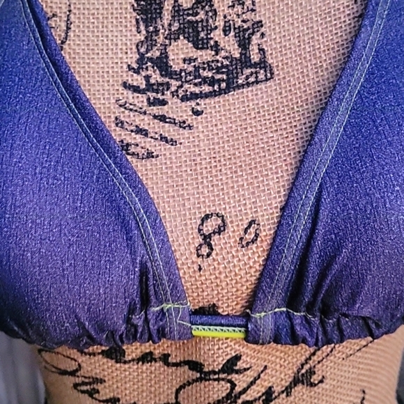 Paris Blues 2 Piece Halter Triangle Bikini Swim Suit - Picture 8 of 17